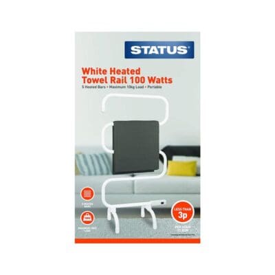 Status Heated Towel Rail 100w White