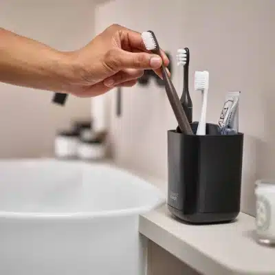 Joseph Joseph EasyStore™ Matt Black Toothbrush Holder