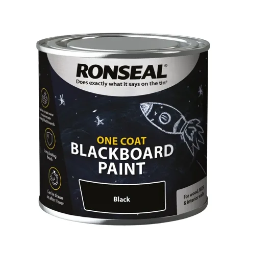 Ronseal One Coat Blackboard Paint 250ml 1 Ronseal One Coat Blackboard Paint 250ml