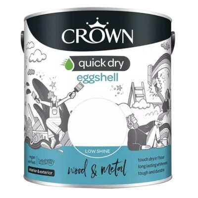 Crown Quick Dry Eggshell - Pure Brilliant White