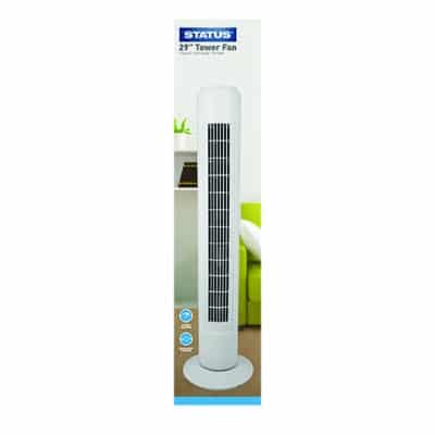 Status 32" Oscillating Tower Fan White