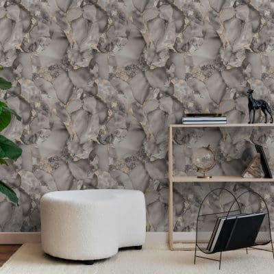 Marble Grey Gold Wallpaper