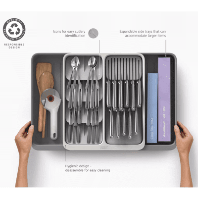 Joseph Joseph DrawerStore™ Expanding Tiered Cutlery, Utensil, Gadget & Knife Organiser