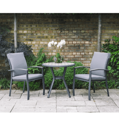 LG Turin Bistro Set (2 Seater, Aluminium Garden Bistro Set) 