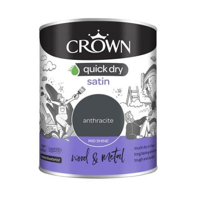 Crown Quick Dry Satin – Anthracite