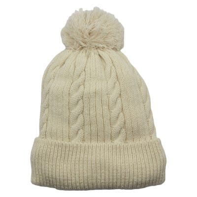 T&C Go Walk Knit Beanie with Thermal Lining - Cream
