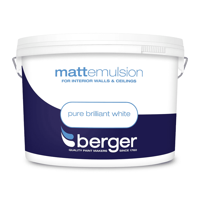 Berger Matt Emulsion – Pure Brilliant White 10L