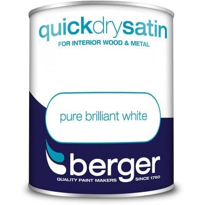 Berger Quick Dry Satin – Pure Brilliant White