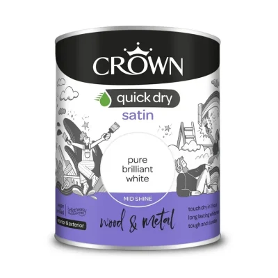 Crown Quick Dry Satin – Pure Brilliant White