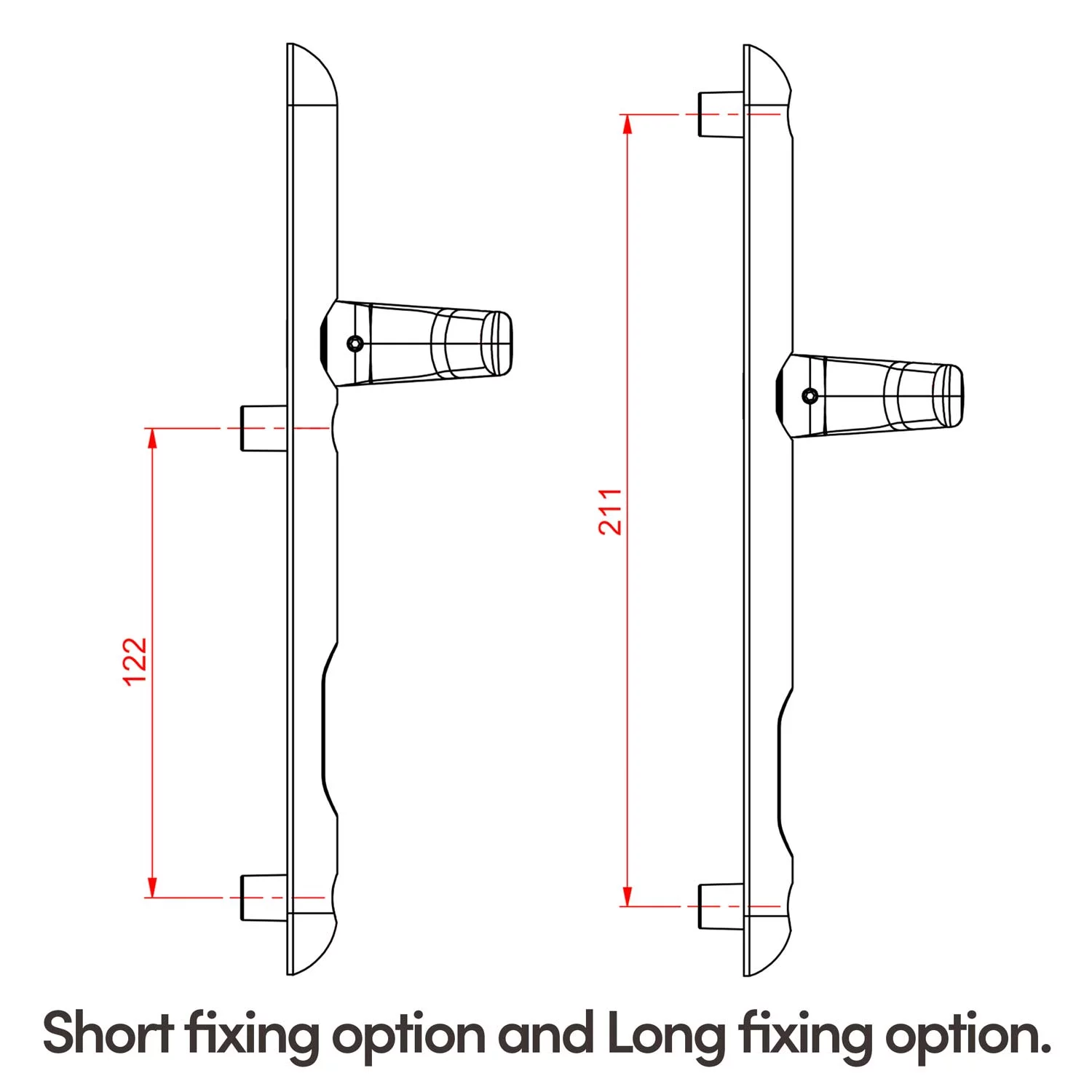 Ultion 2 Star Security Door Handles (Below Handle) 2 Ultion 2 Star Security Door Handles