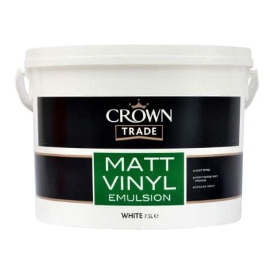 Crown Trade Vinyl Matt – White – 7.5L