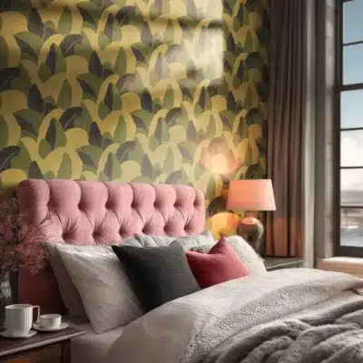 Plume Canopy Gold Wallpaper