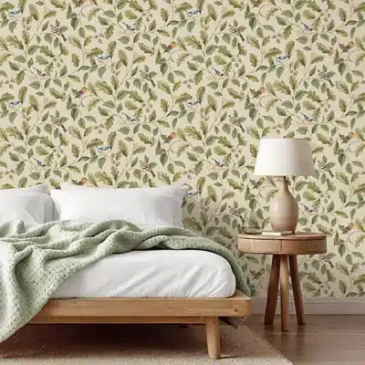 Oakleigh Trail Natural Wallpaper