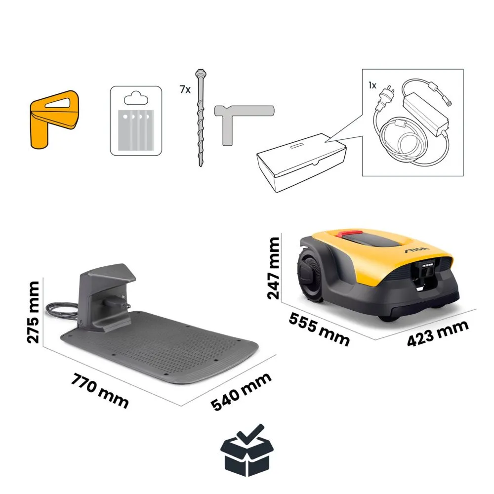 STIGA A 6V Robot Lawn Mower - 600m2 4 STIGA A 6V Robot Lawn Mower base station