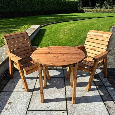 Charles Taylor Thatcham Two Seat Round Wooden Bistro Set