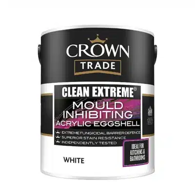 Crown Trade Clean Extreme Mould Inhibiting Acrylic Eggshell White 5L