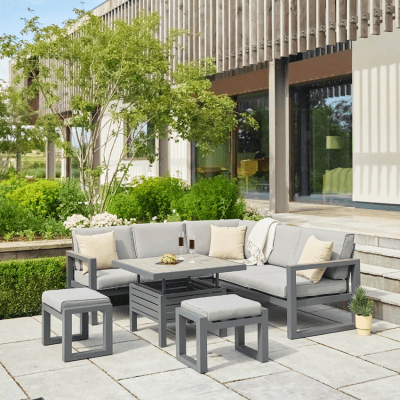 LG Turin Compact Modular Dining Set with Adjustable Table