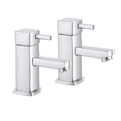 Fresssh Loui Basin Pillar Taps Chrome
