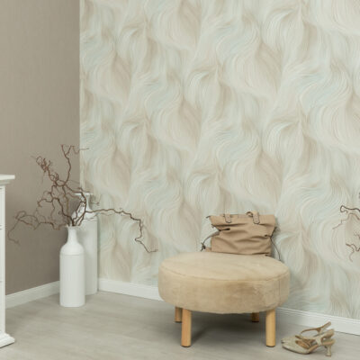 Waves of Light Turquoise Wallpaper