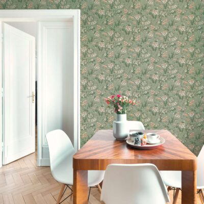 Forest Garden Pink Wallpaper