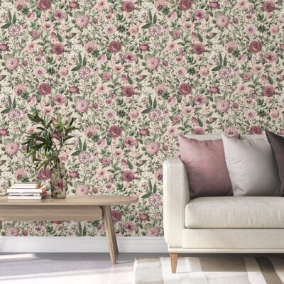 Vymura Florian Pink Wallpaper