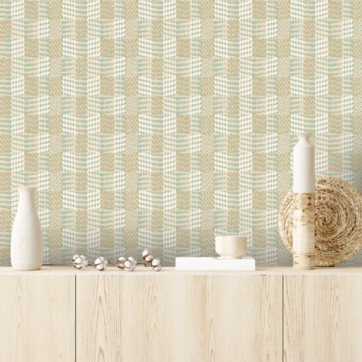 Marrakech Dot Geo Sage Sand Wallpaper