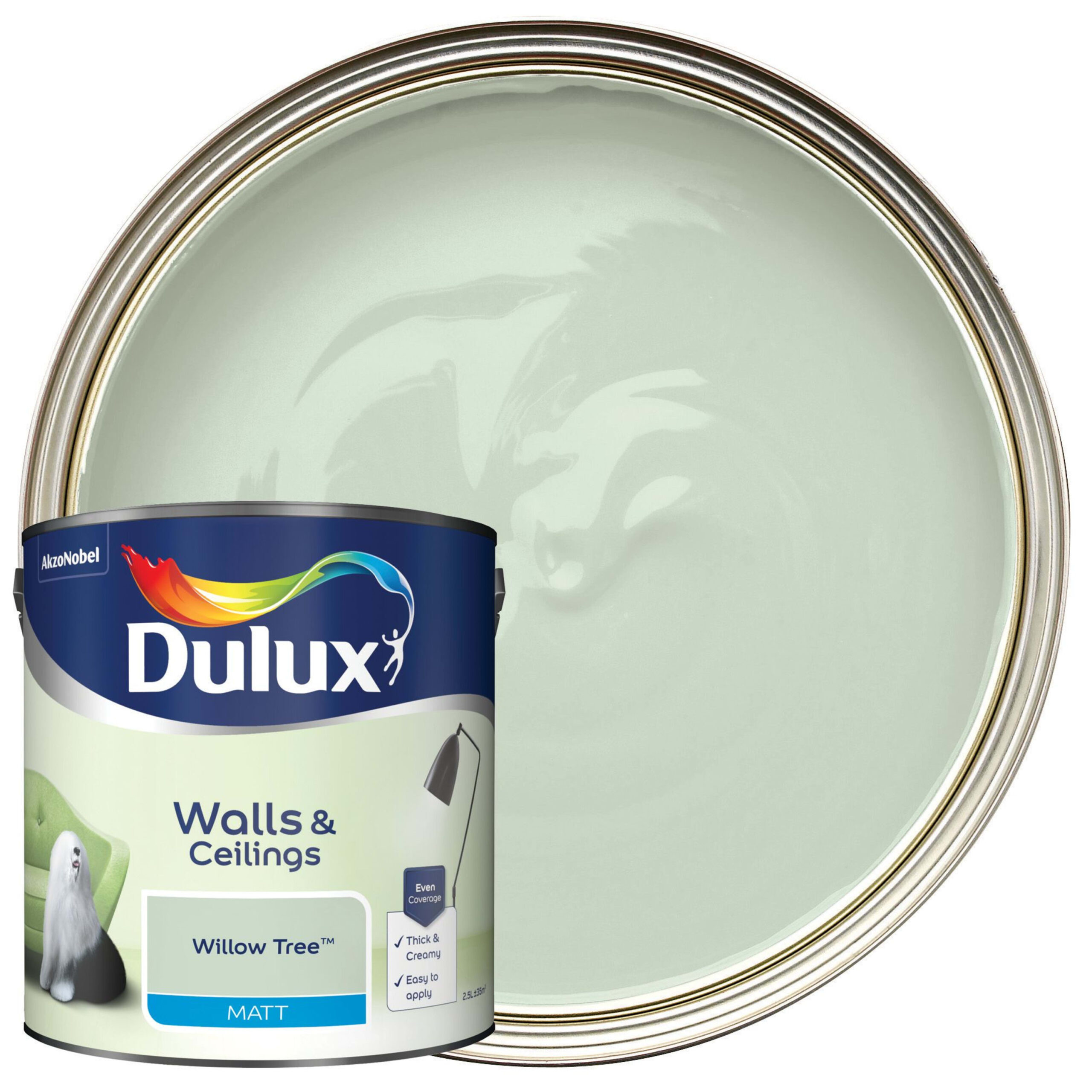Dulux Matt Emulsion Paint - Willow Tree 2.5L