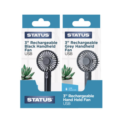 Status 3" Rechargeable Hand Held Mini Fan