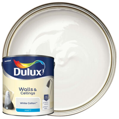 Dulux Matt Emulsion Paint - White Cotton 2.5L